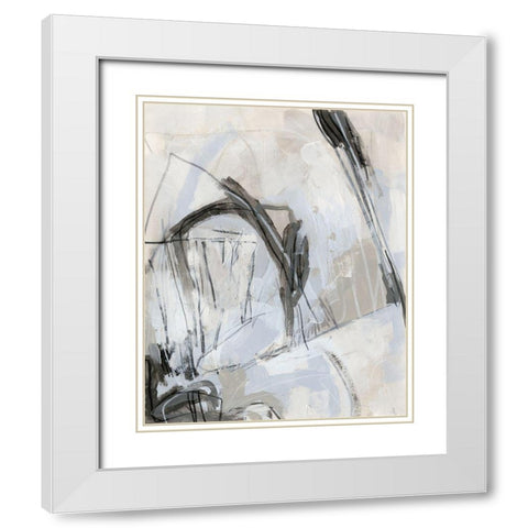 Custom Neutral Boundary II White Modern Wood Framed Art Print with Double Matting by Vess, June Erica
