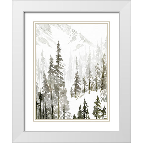Custom Continental Divide I White Modern Wood Framed Art Print with Double Matting by Green, Jacob