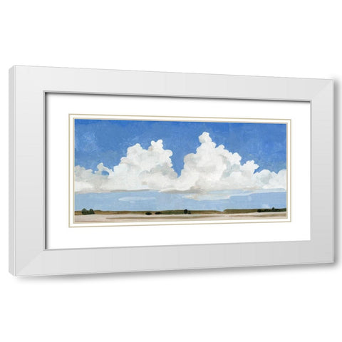 Picnic Landscape II White Modern Wood Framed Art Print with Double Matting by Caroline, Emma