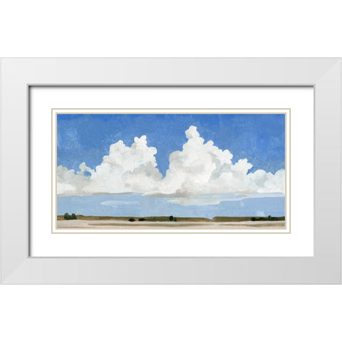 Picnic Landscape II White Modern Wood Framed Art Print with Double Matting by Caroline, Emma