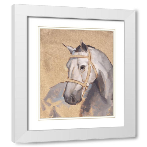 Thoroughbred V White Modern Wood Framed Art Print with Double Matting by Green, Jacob