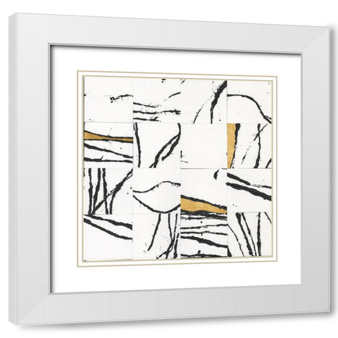 Sonic Illusion I White Modern Wood Framed Art Print with Double Matting by Stramel, Renee W.