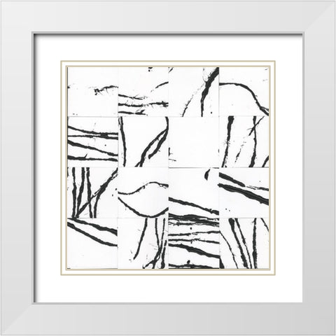 Sonic Illusion I White Modern Wood Framed Art Print with Double Matting by Stramel, Renee W.