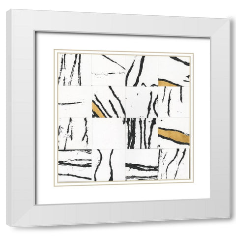 Sonic Illusion II White Modern Wood Framed Art Print with Double Matting by Stramel, Renee W.