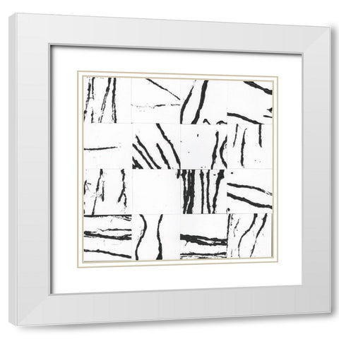 Sonic Illusion II White Modern Wood Framed Art Print with Double Matting by Stramel, Renee W.
