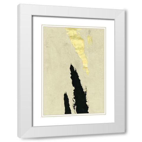 Twin Canyons II White Modern Wood Framed Art Print with Double Matting by Willett, Michael