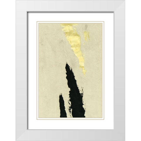 Twin Canyons II White Modern Wood Framed Art Print with Double Matting by Willett, Michael