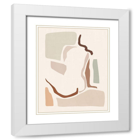 Lounge Abstract I White Modern Wood Framed Art Print with Double Matting by Barnes, Victoria