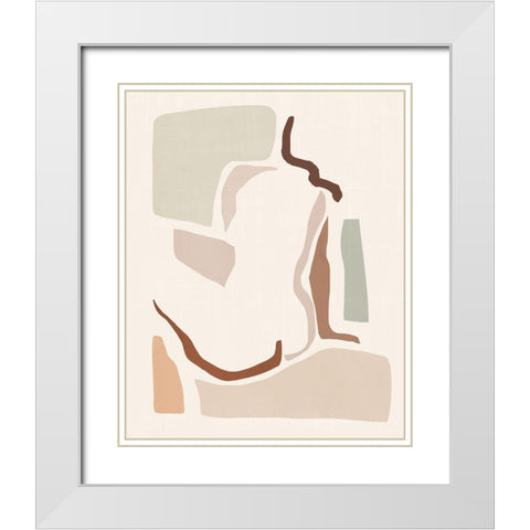 Lounge Abstract I White Modern Wood Framed Art Print with Double Matting by Barnes, Victoria