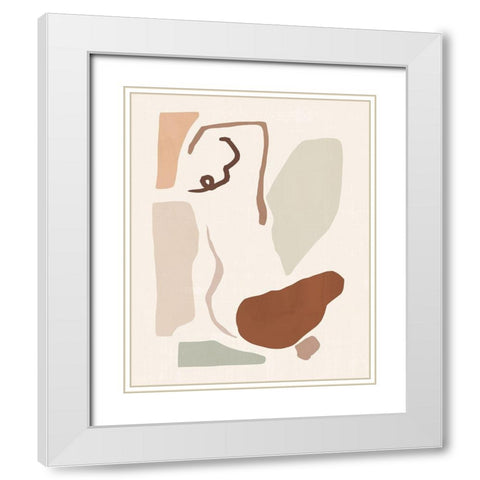 Lounge Abstract II White Modern Wood Framed Art Print with Double Matting by Barnes, Victoria