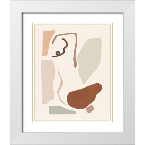Lounge Abstract II White Modern Wood Framed Art Print with Double Matting by Barnes, Victoria
