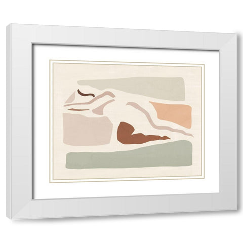 Lounge Abstract IV White Modern Wood Framed Art Print with Double Matting by Barnes, Victoria