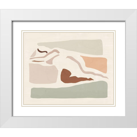 Lounge Abstract IV White Modern Wood Framed Art Print with Double Matting by Barnes, Victoria