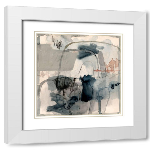 Torrential I White Modern Wood Framed Art Print with Double Matting by Barnes, Victoria