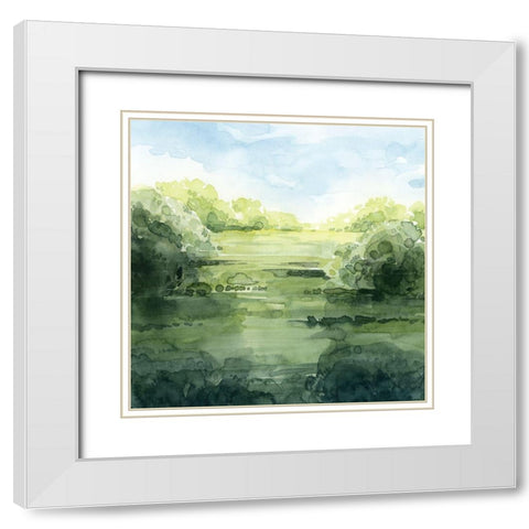Summer Strata I White Modern Wood Framed Art Print with Double Matting by Popp, Grace