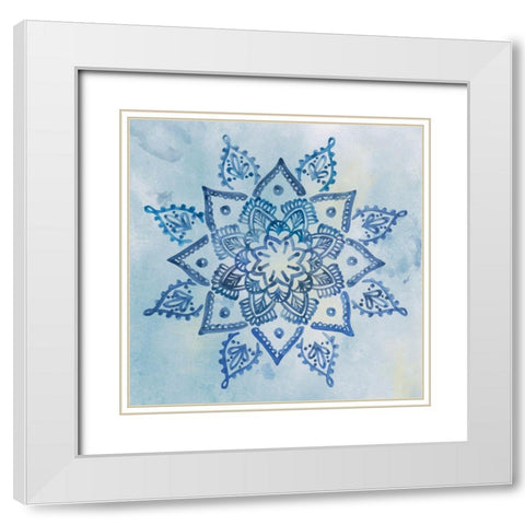 Mandala Dream III White Modern Wood Framed Art Print with Double Matting by Wang, Melissa