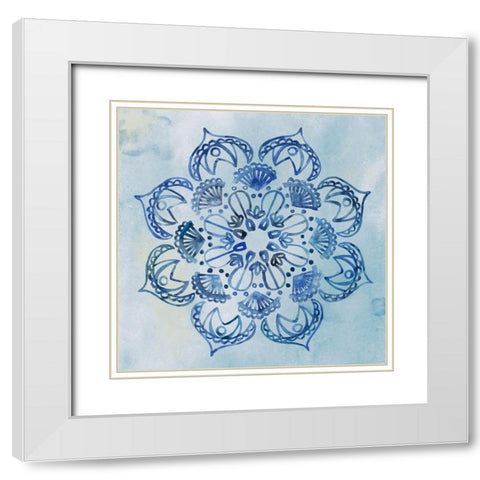 Mandala Dream IV White Modern Wood Framed Art Print with Double Matting by Wang, Melissa