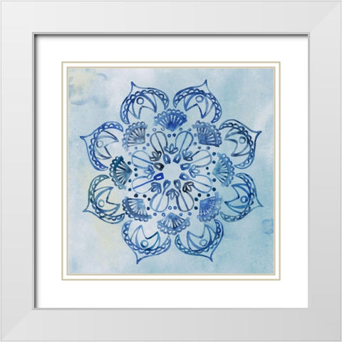 Mandala Dream IV White Modern Wood Framed Art Print with Double Matting by Wang, Melissa