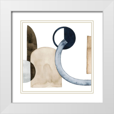 Moving Pieces II White Modern Wood Framed Art Print with Double Matting by Popp, Grace