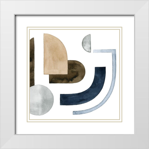 Moving Pieces III White Modern Wood Framed Art Print with Double Matting by Popp, Grace
