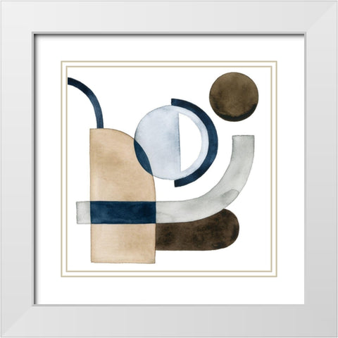 Moving Pieces IV White Modern Wood Framed Art Print with Double Matting by Popp, Grace