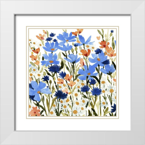 Bright Wildflower Medley IV White Modern Wood Framed Art Print with Double Matting by Caroline, Emma
