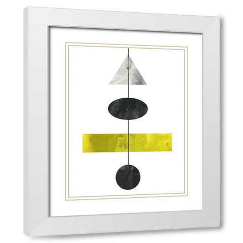 Geo Mobile II White Modern Wood Framed Art Print with Double Matting by Vess, June Erica