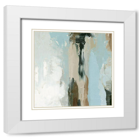 Neutral Landslide II White Modern Wood Framed Art Print with Double Matting by Caroline, Emma