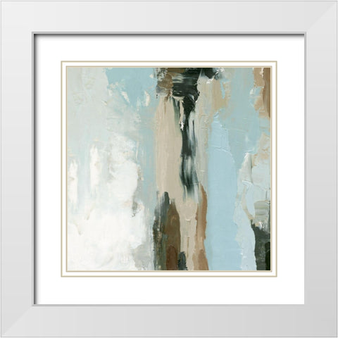Neutral Landslide II White Modern Wood Framed Art Print with Double Matting by Caroline, Emma