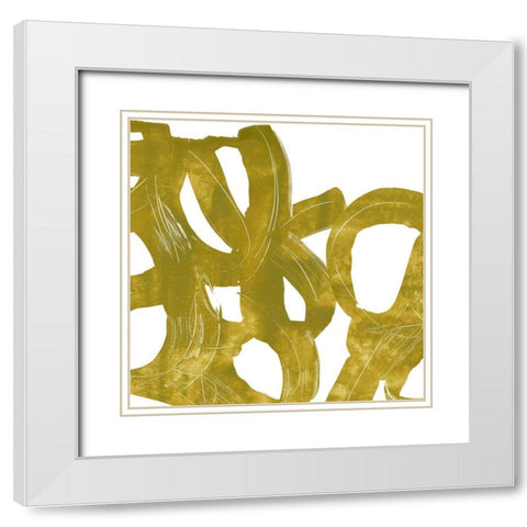Olive Helix II White Modern Wood Framed Art Print with Double Matting by Vess, June Erica