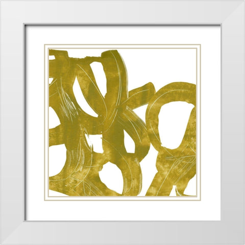 Olive Helix II White Modern Wood Framed Art Print with Double Matting by Vess, June Erica