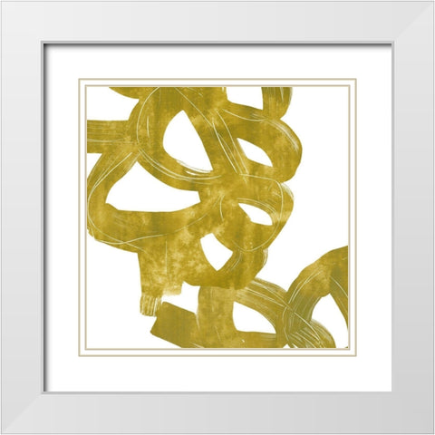 Olive Helix IV White Modern Wood Framed Art Print with Double Matting by Vess, June Erica