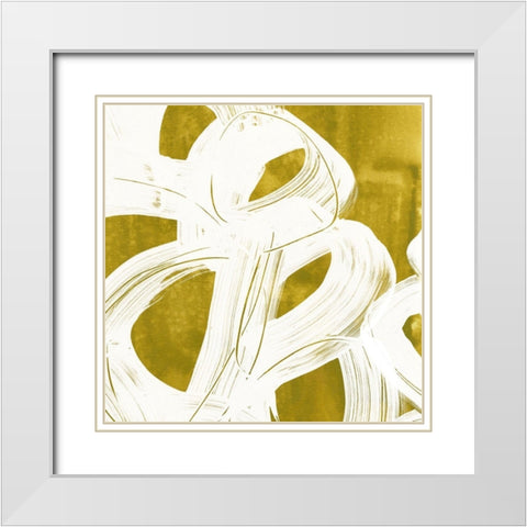 Olive Helix VII White Modern Wood Framed Art Print with Double Matting by Vess, June Erica
