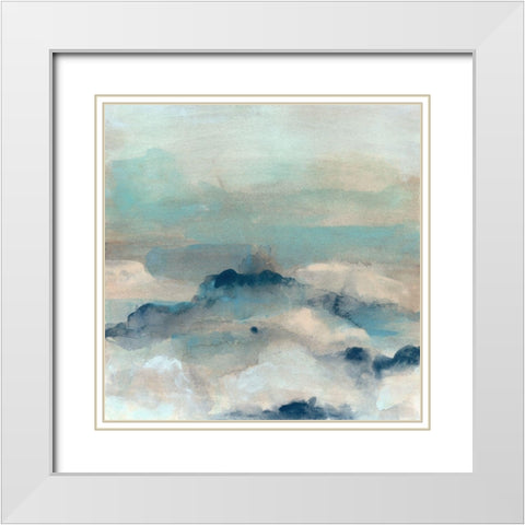 Shoreline Dusk II White Modern Wood Framed Art Print with Double Matting by Vess, June Erica