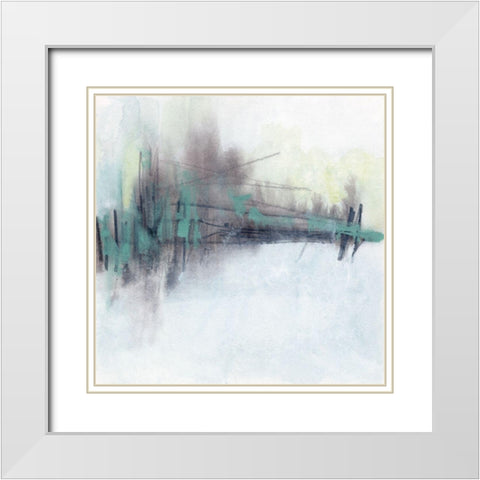 Treeline Borealis I White Modern Wood Framed Art Print with Double Matting by Vess, June Erica