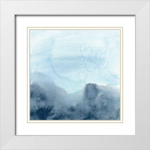 Cresting Waves I White Modern Wood Framed Art Print with Double Matting by Vess, June Erica