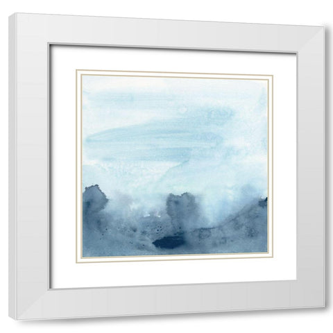 Cresting Waves II White Modern Wood Framed Art Print with Double Matting by Vess, June Erica