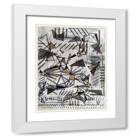 Fractures of Light White Modern Wood Framed Art Print with Double Matting by Arbel, Lori