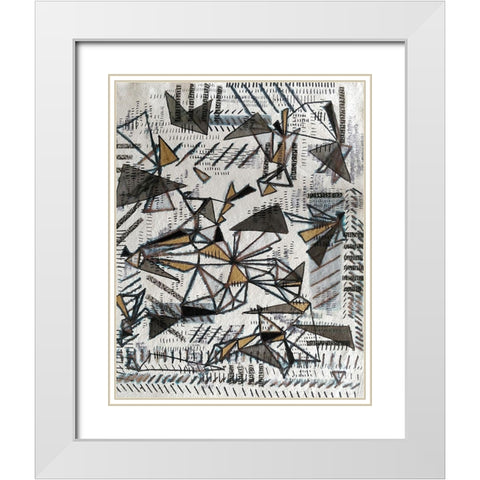 Fractures of Light White Modern Wood Framed Art Print with Double Matting by Arbel, Lori