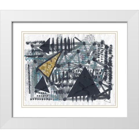 Golden Triangle White Modern Wood Framed Art Print with Double Matting by Arbel, Lori