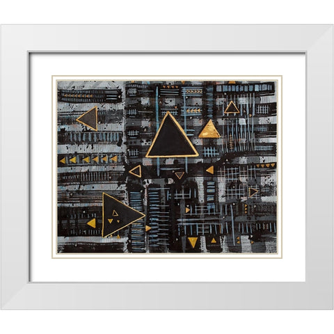 Intersection White Modern Wood Framed Art Print with Double Matting by Arbel, Lori