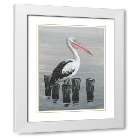 Waiting Calmly I White Modern Wood Framed Art Print with Double Matting by OToole, Tim