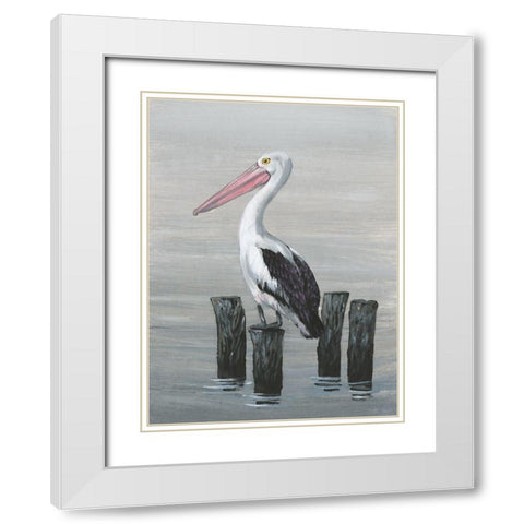 Waiting Calmly II White Modern Wood Framed Art Print with Double Matting by OToole, Tim