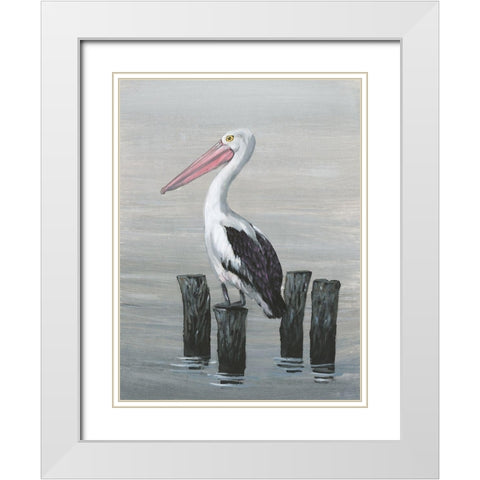 Waiting Calmly II White Modern Wood Framed Art Print with Double Matting by OToole, Tim