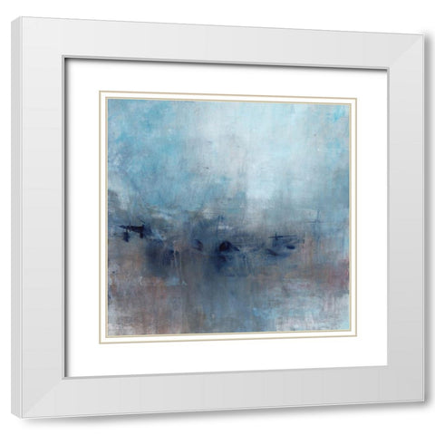 Kinetic Abstract II White Modern Wood Framed Art Print with Double Matting by OToole, Tim