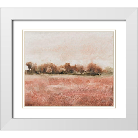 Red Soil I White Modern Wood Framed Art Print with Double Matting by OToole, Tim