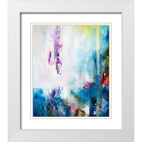 Silent Dreams I White Modern Wood Framed Art Print with Double Matting by Combs, Joyce