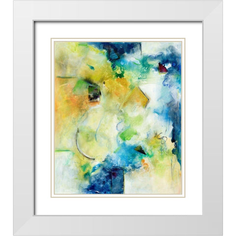 Starlings II White Modern Wood Framed Art Print with Double Matting by Combs, Joyce