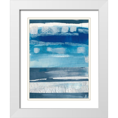High Tide I White Modern Wood Framed Art Print with Double Matting by Combs, Joyce