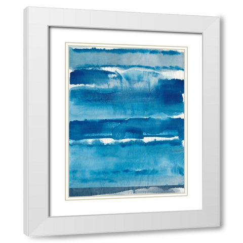 High Tide II White Modern Wood Framed Art Print with Double Matting by Combs, Joyce